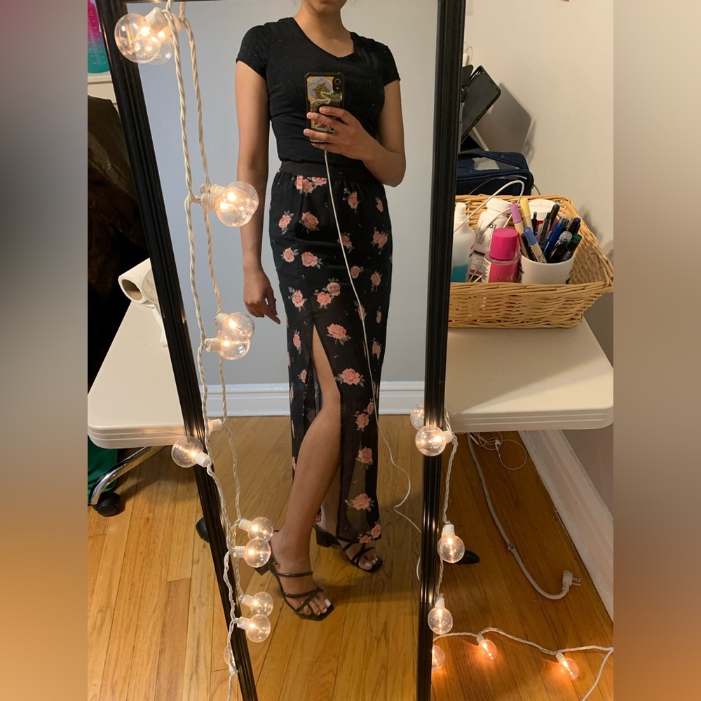 Floral summer long skirt